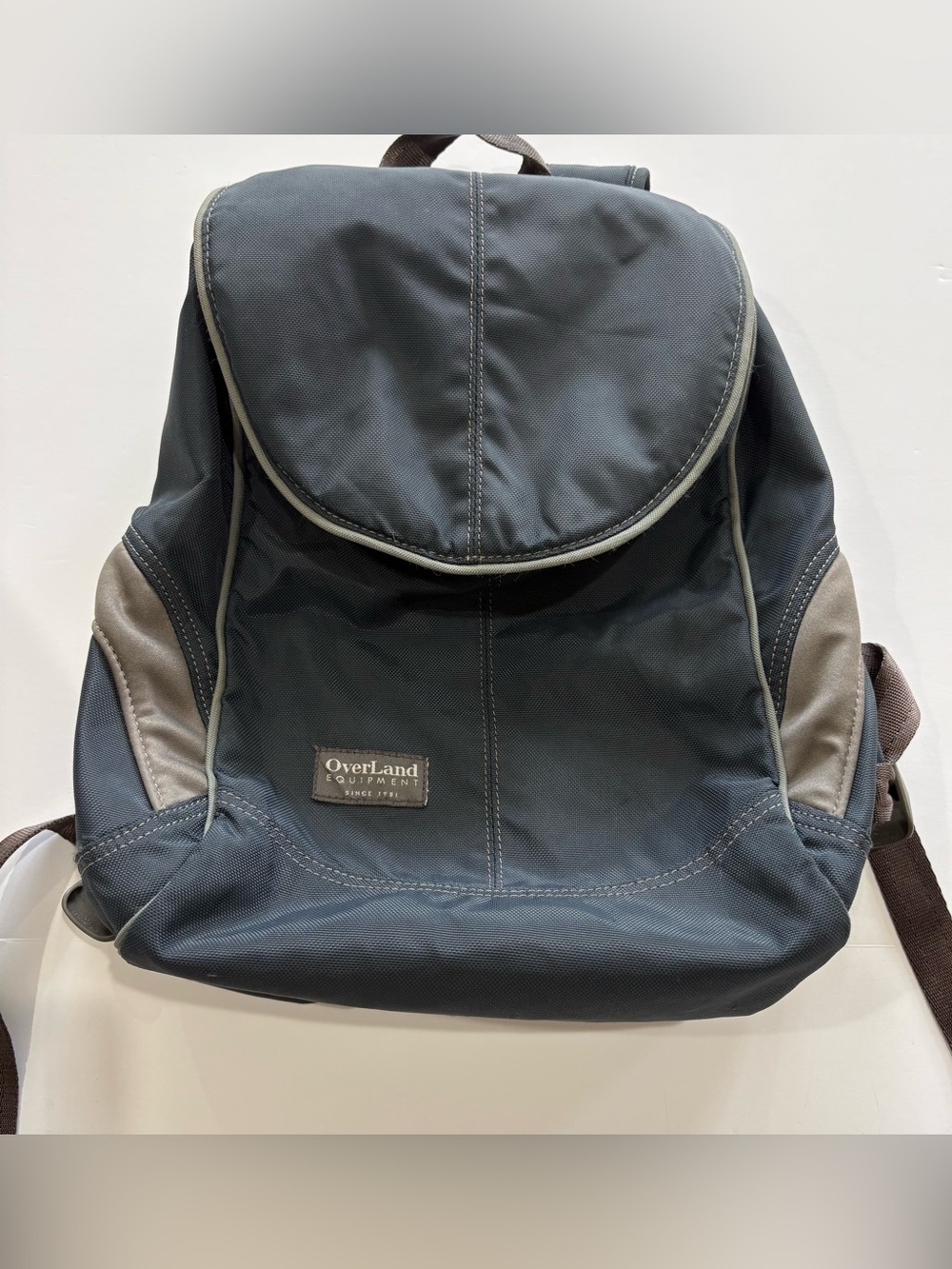 OverLand Equipment Backpack Blue Gray Compact Daypack Travel Hiking Organizer